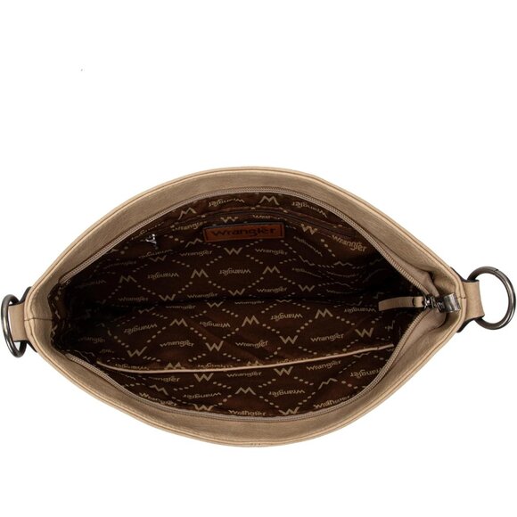 Hobo Bag Large Crossbody Purse Women Leather Striped Cotton Strap - Picture 4 of 7